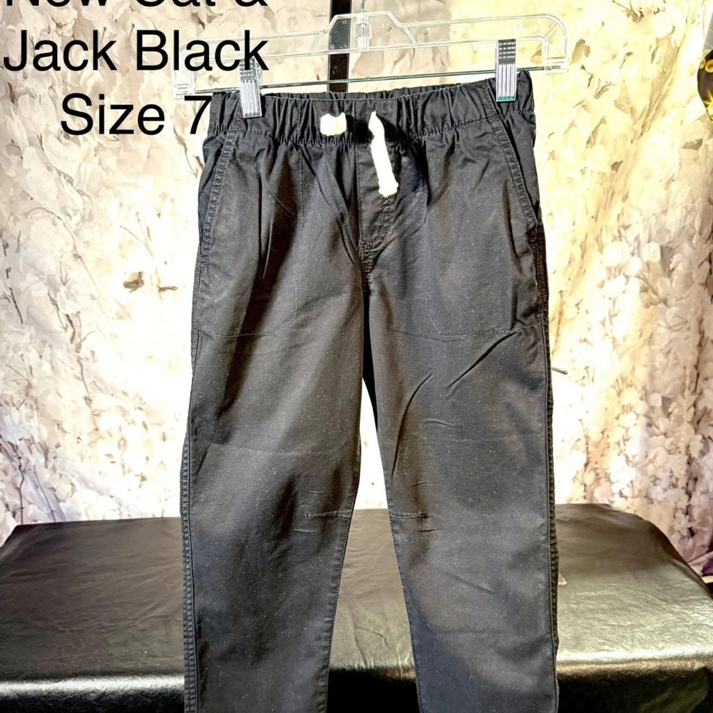 Cat & Jack Black Drawstring Trousers